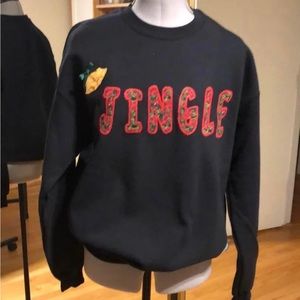 NEW “JINGLE” Holiday Christmas Crewneck Sweatshirt M